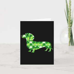 Dachshund Kleeblatt St. Patricks Tag lustiger Hund Karte