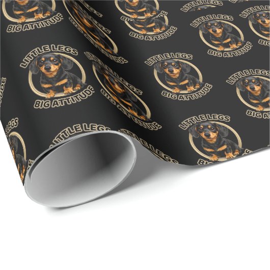 Dachshund kleine Beine große Einstellung Geschenkpapier (Rolleneckpunkt)