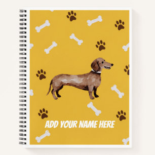 Dachshund Knochen Und Pfoten Notizbuch