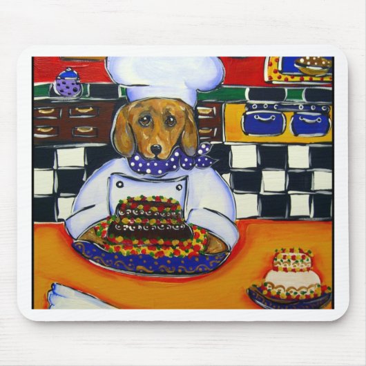 Dachshund Koch Mousepad (Vorne)