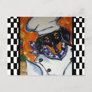 Dachshund-Köche Postkarte