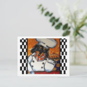 Dachshund-Köche Postkarte (Stehend Vorderseite)