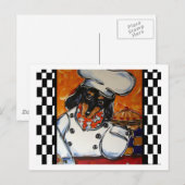 Dachshund-Köche Postkarte (Vorne/Hinten)