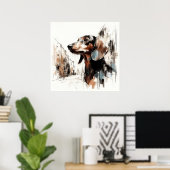 Dachshund-Kunstposter Poster (Heimbüro)