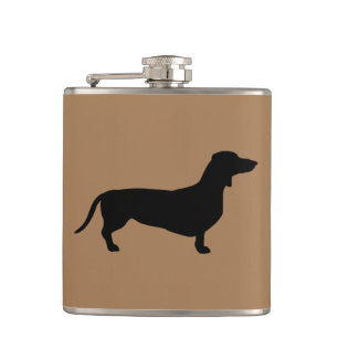 Dachshund Kurzhaar - Silhouette 1 Flachmann
