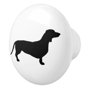 Dachshund Kurzhaar - Silhouette 1 Keramikknauf