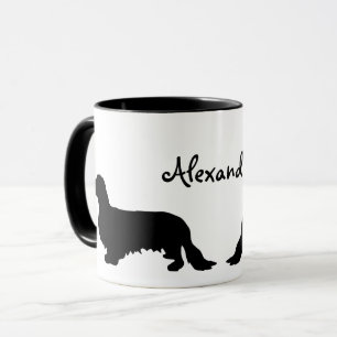 Dachshund Langhaar - Silhouette 1 Tasse