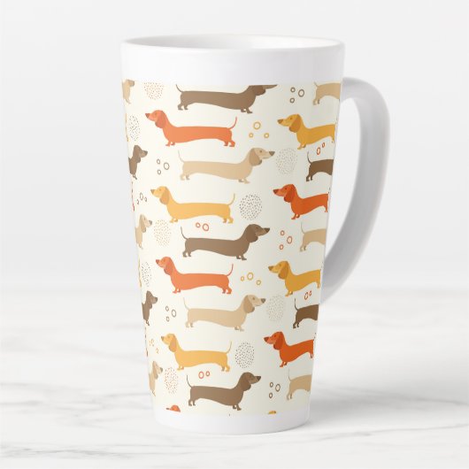 Dachshund-Latte-Tasse Milchtasse (Rechte Ecke)