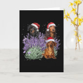 Dachshund Lavender Flower Christmas Gift For Her Karte (Gelbe Blume)