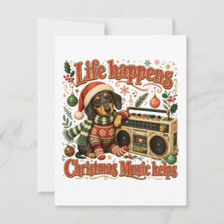 Dachshund Leben passiert Weihnachtsmusik hilft