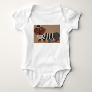Dachshund-Leckereien-Dieb-Häftling Baby Strampler