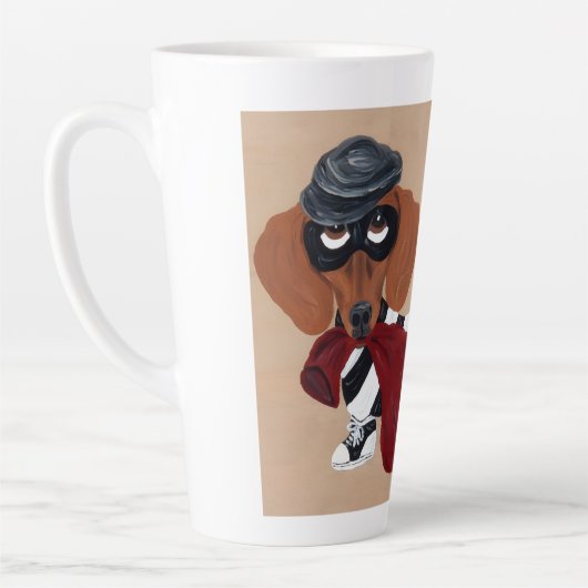 Dachshund Leckerli Dieb Einbrecher Milchtasse (Links)