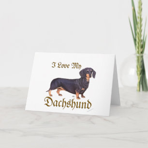 Dachshund Liebe Feiertagskarte