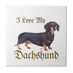 Dachshund Liebe Fliese