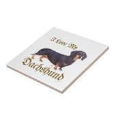 Dachshund Liebe Fliese (Seite)