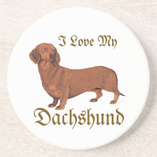 Dachshund Liebe Getränkeuntersetzer