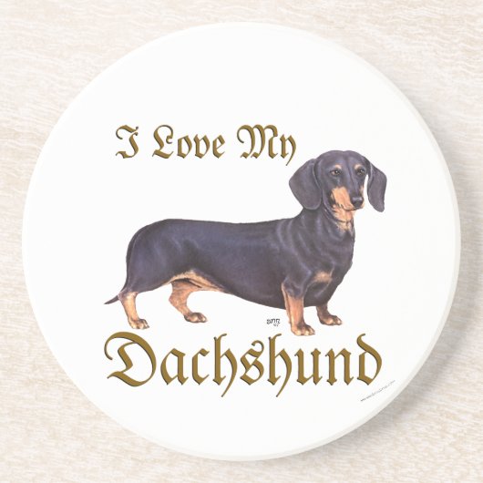 Dachshund Liebe Getränkeuntersetzer (Vorne)