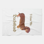 Dachshund Liebe Handtuch (Horizontal)