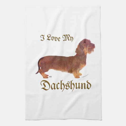 Dachshund Liebe Handtuch (Vertikal)