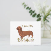 Dachshund Liebe Postkarte (Stehend Vorderseite)
