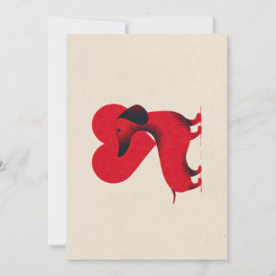 Dachshund Liebe – Süßes Hunde Herz Design Feiertagskarte