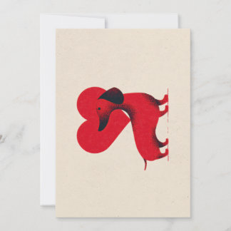 Dachshund Liebe – Süßes Hunde Herz Design Feiertagskarte