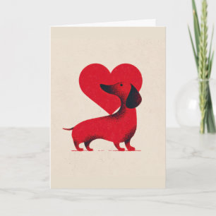 Dachshund Liebe – Süßes Hunde Herz Design Karte