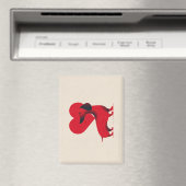 Dachshund Liebe – Süßes Hunde Herz Design Magnet (In Situ (Geschirrspüler))