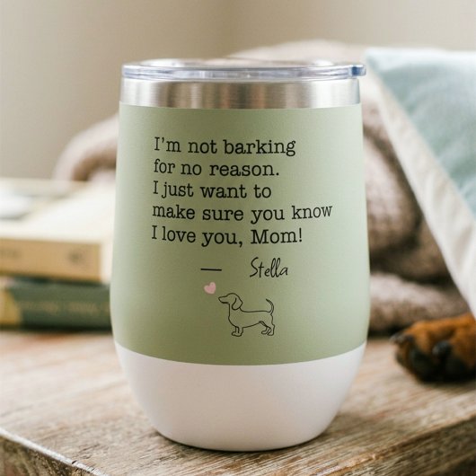 Dachshund-Liebesbotschaft Personalisiert Sagegrün