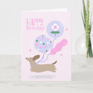 Dachshund Liebhaber Alles Gute zum Geburtstag Welp Dankeskarte