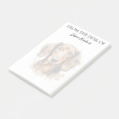 Dachshund-Liebhaber monogrammierter Hund Post-it Klebezettel (angewinkelt)