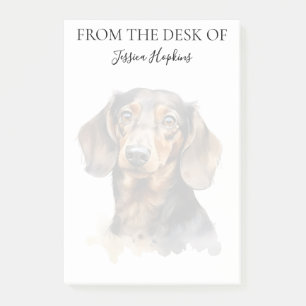 Dachshund-Liebhaber monogrammierter Hund Post-it Klebezettel