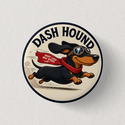 Dachshund-Liebhaber-Patches. Süßer Hund-Patch/Abze Button (Vorderseite)