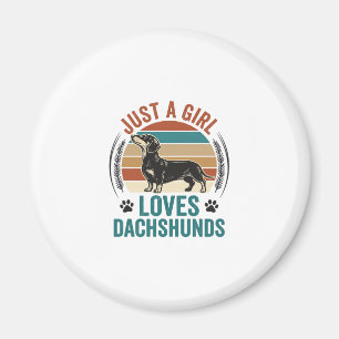 Dachshund-Liebhaber-Shirt Vintage-Sonnenuntergang- Magnet