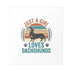 Dachshund-Liebhaber-Shirt Vintage-Sonnenuntergang- Notizblock