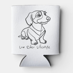 Dachshund-Linienkunst - Low Rider Lifestyle Dosenkühler