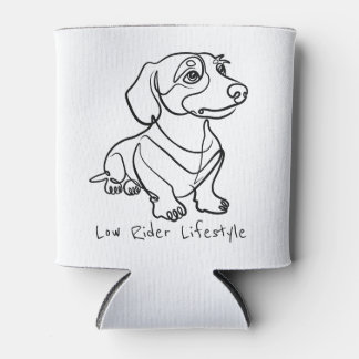 Dachshund-Linienkunst - Low Rider Lifestyle Dosenkühler