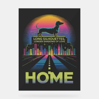 Dachshund Long Silhouettes, Longer Shadows Of Love Acrylschild