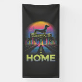 Dachshund Long Silhouettes, Longer Shadows Of Love Banner (Vertikal)