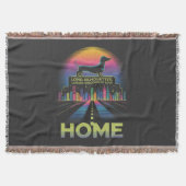 Dachshund Long Silhouettes, Longer Shadows Of Love Decke (Vorderseite)