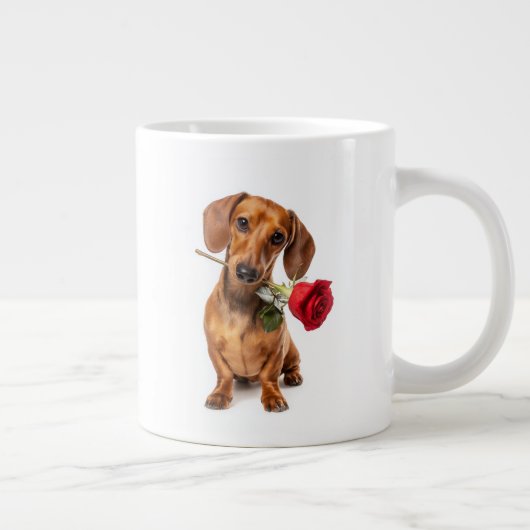 Dachshund Love Jumbo-Tasse (Rechts)