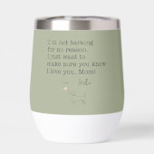 Dachshund Love Message Personalized Sage Green (Rückseite)