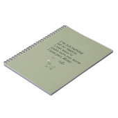 Dachshund Love Message Personalized Sage Green Notizblock (Linke Seite)