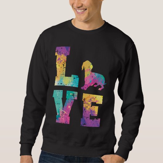 Dachshund Love Sweatshirt (Vorderseite)