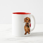 Dachshund Love Zweifarbige Tasse (VorderseiteRechts)