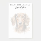 Dachshund Lover Monogrammed Dog Post-it Klebezettel (Vorderseite)