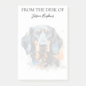 Dachshund Lover Monogrammed Dog Post-it Klebezettel (Vorderseite)
