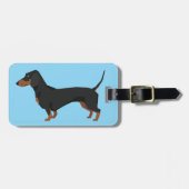 Dachshund Luggage Tag Gepäckanhänger (Vorderseite horizontal)