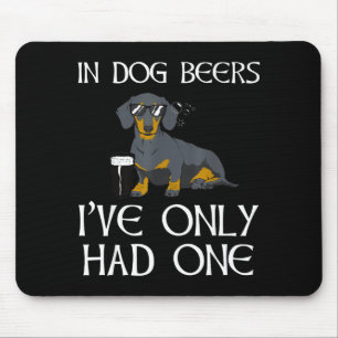 Dachshund Lustiges Iri-Shirt - Hundebiere Hatte Nu Mousepad