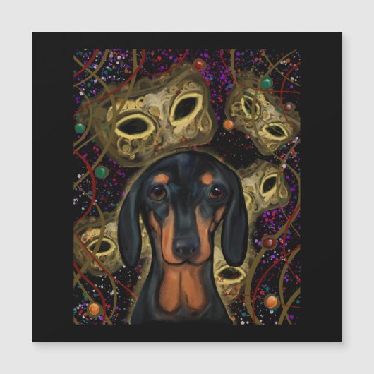 Dachshund          magnetkarte (Vorderseite)